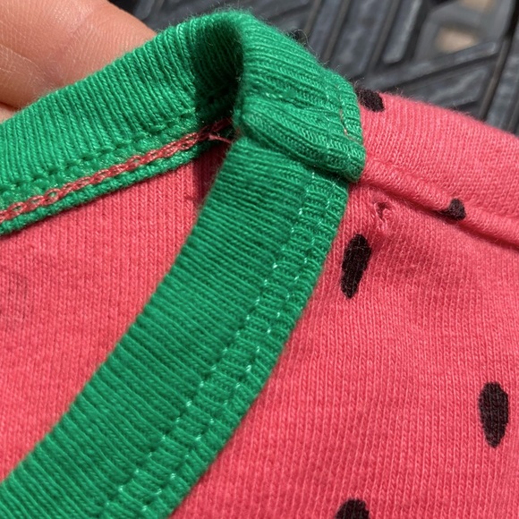 JCrew pink seeded green ringer watermelon t shirt NWOT Small - Picture 7 of 7
